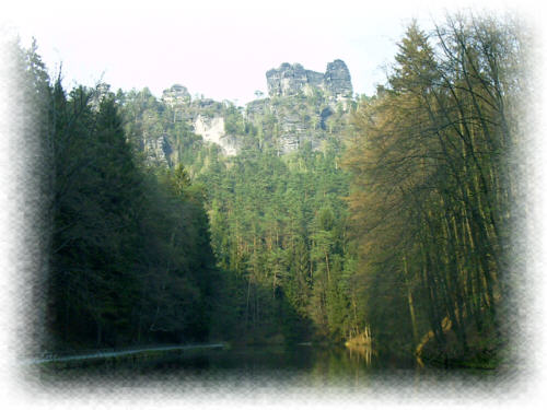 Amselsee mit Lokomotive